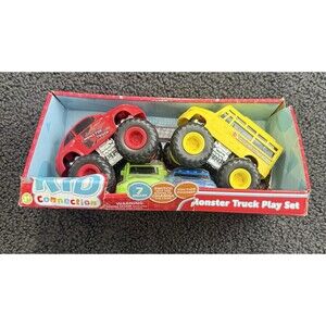 New Monster Truck Play Set Kids Connection 4 Bodies Jam Toys Cars 2 SETS